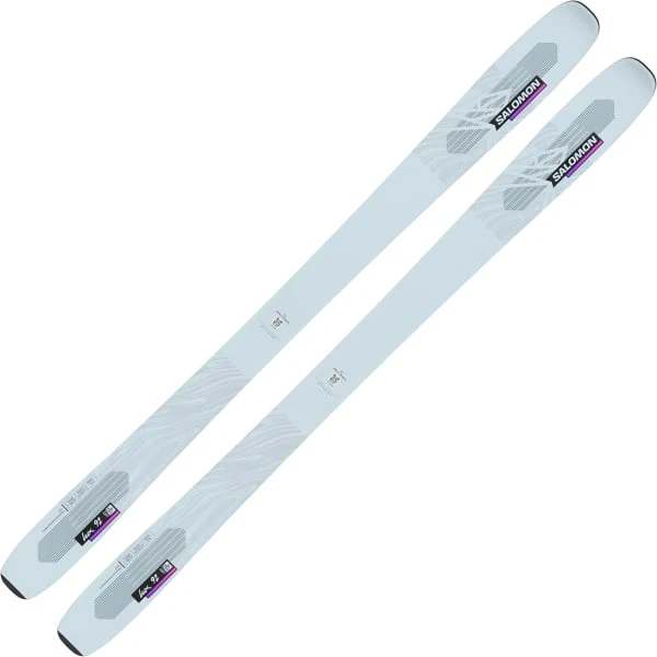 SALOMON N QST LUX 92 GRAY DAWN/NEO + TYROLIA ATTACK 11 GW W/O BRAKE A - Afbeelding 2