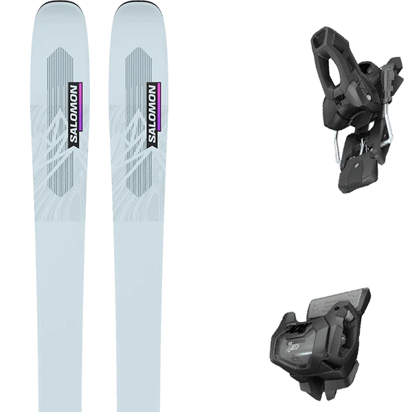 SALOMON N QST LUX 92 GRAY DAWN/NEO + TYROLIA ATTACK 11 GW W/O BRAKE A